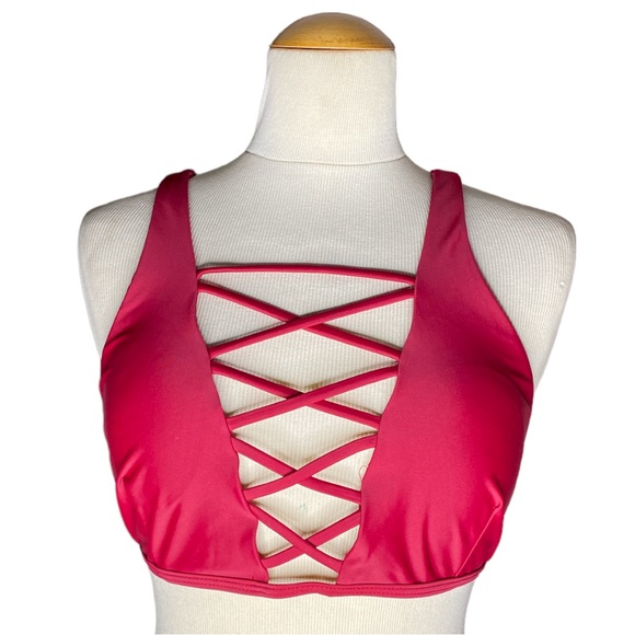 Cupshe Swim Cupshe Cage Red Bikini Top Poshmark